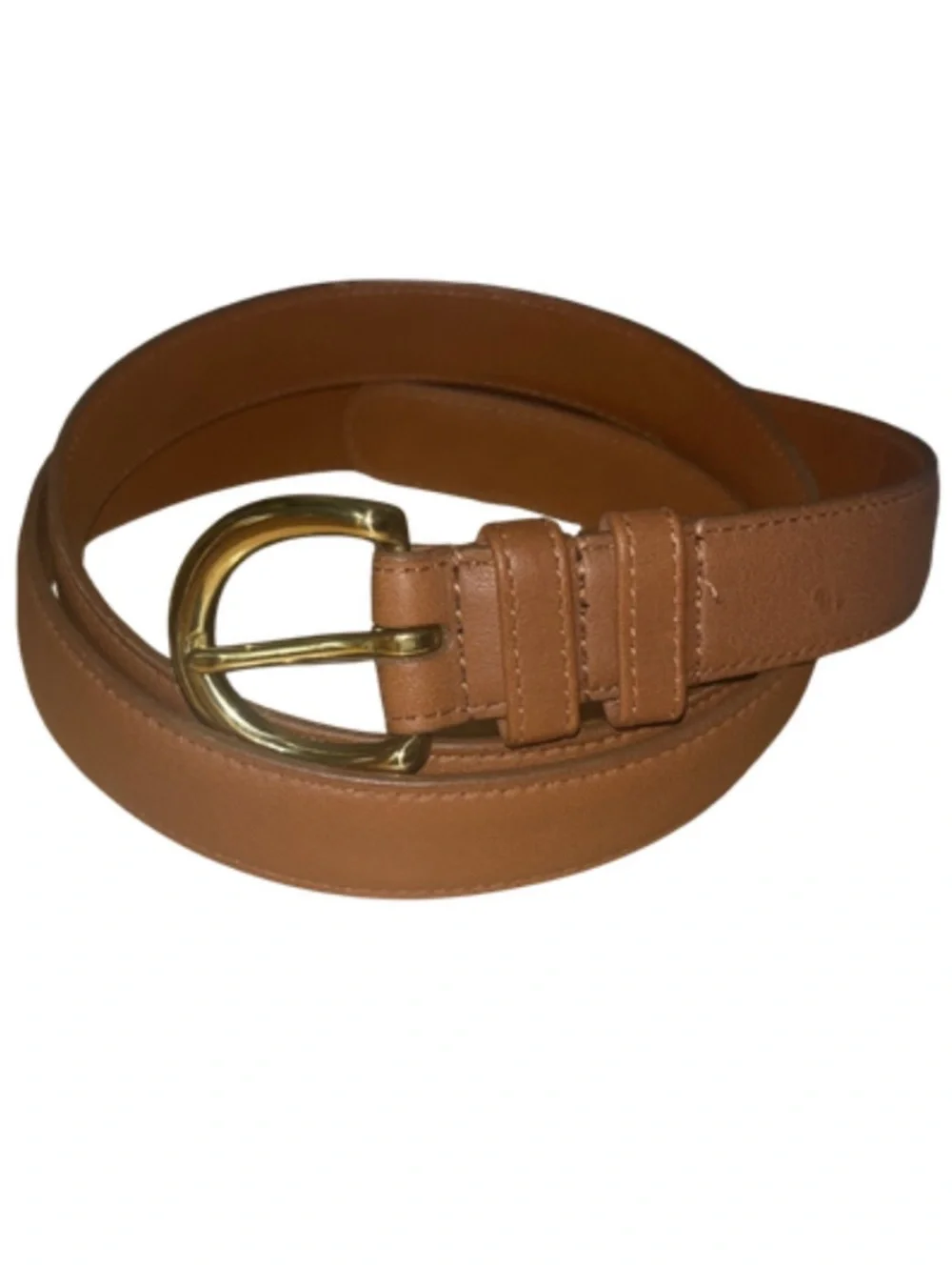 Vtg. Coach British Tan Leather Men's Belt #8400 Brass Buckle, Costa Rica Leather